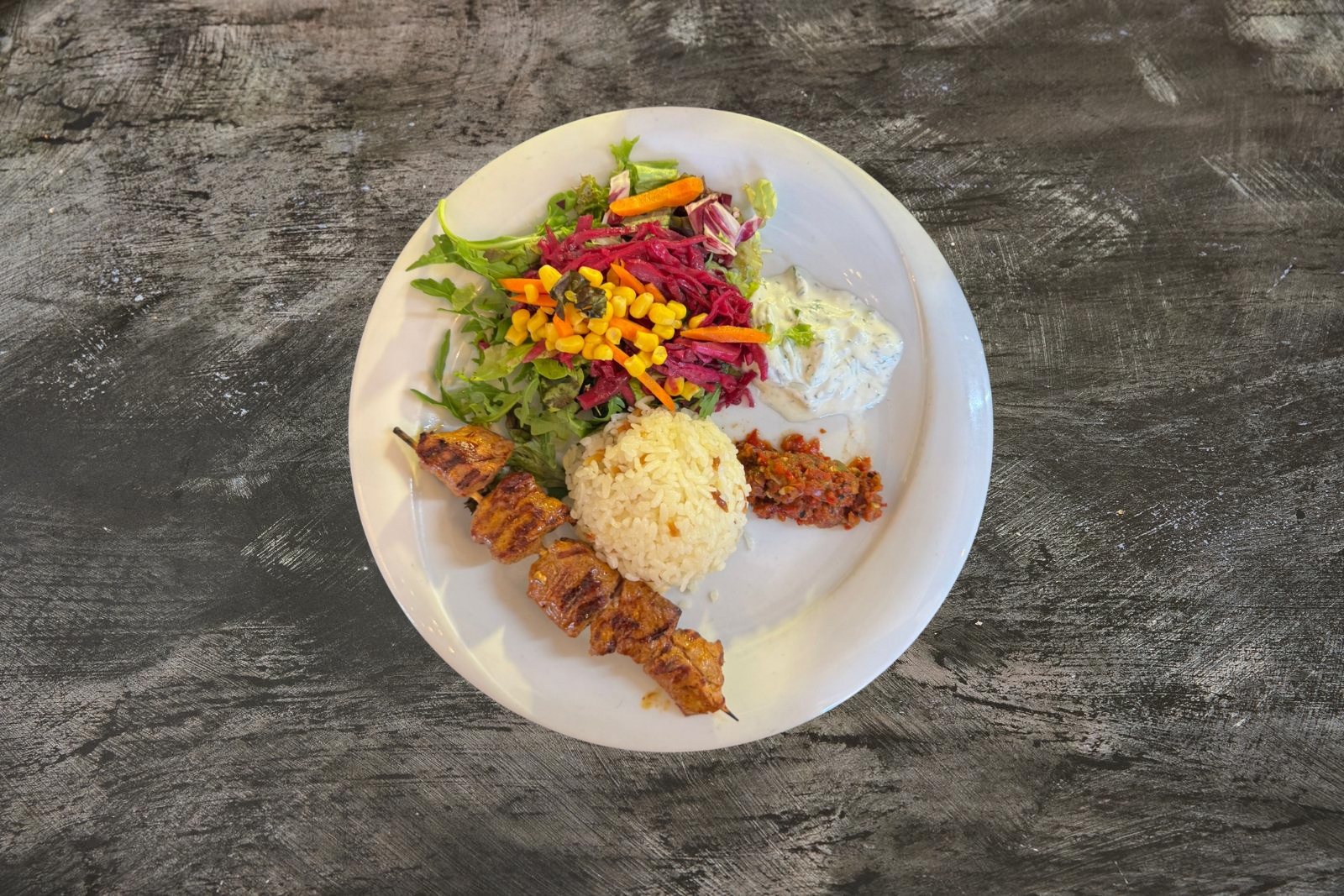 Suppe + Lammspieß + Grieß Helva